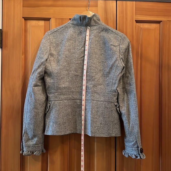 J. Crew Gray Ruffle Blazer - Picture 5 of 8